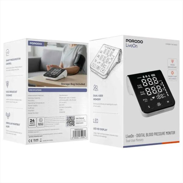 فشارسنج دیجیتال پرودو (Porodo Digital Blood Pressure Monitor)