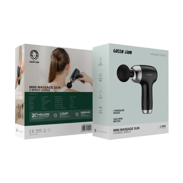 ماساژور مینی تفنگی گرین لاین 6 سرعته | Green Lion Mini Massage Gun قدرتمند و قابل حمل